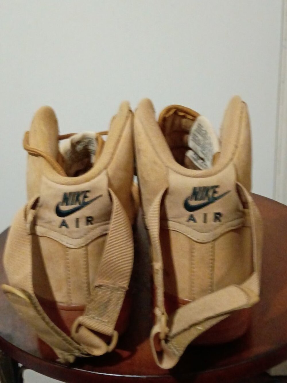 Nike Air Force 1 High ’07 Flax Wheat Men’s Size 12 Suede Sneakers Tan Gum Sole - Picture 10 of 13